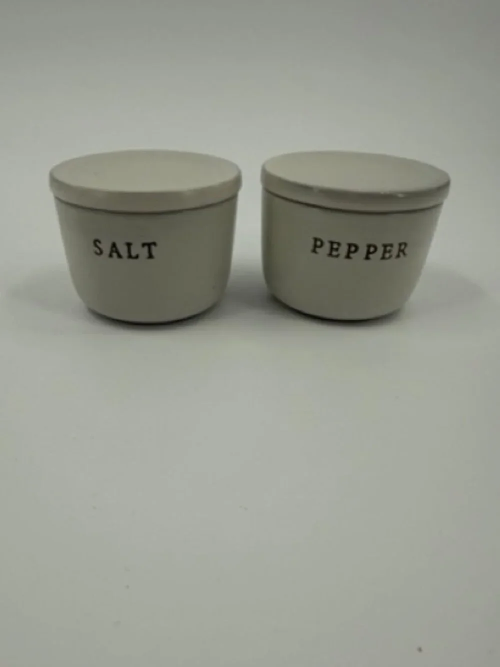 Hearth & Hand with Magnolia Cream Stoneware Salt & Pepper Cellars Set